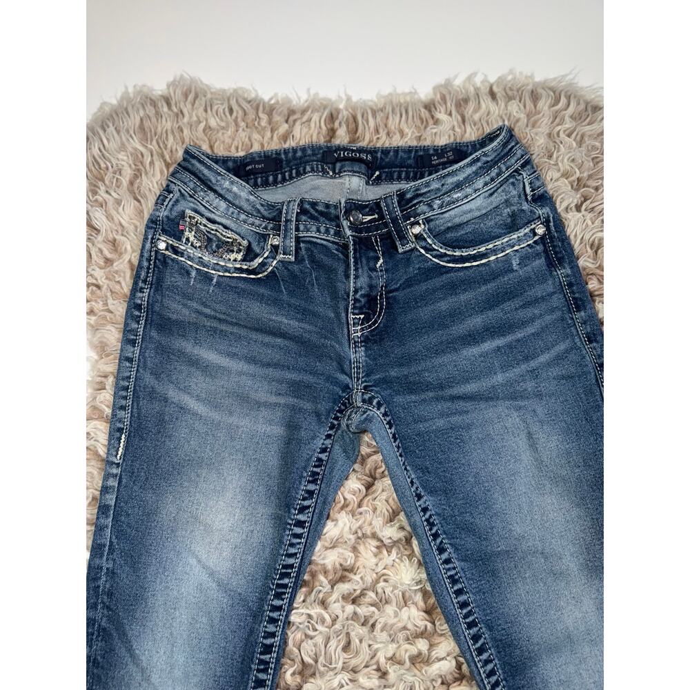 Vigoss women’s heritage fit boot cut blue jeans - Picture 2 of 16